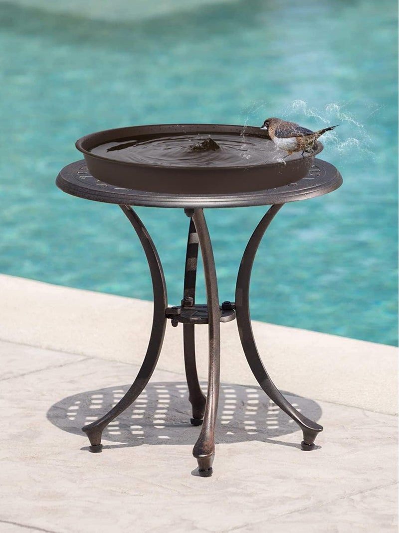 Angde 2 Pack of 18 19 inch Tray, Large Plant Saucer, Bird Baths Tray, Deep Durable Bird Bath Bowls only, Birdbaths for The Garden, Flower Pot Saucers Round (Chocolate Brown) - Image 5